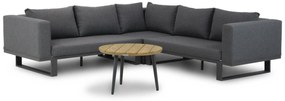 Hoek loungeset 5 personen Aluminium/Outdoor textiel/Aluminium/teak Grijs  Lifestyle Garden Furniture Club/Montana