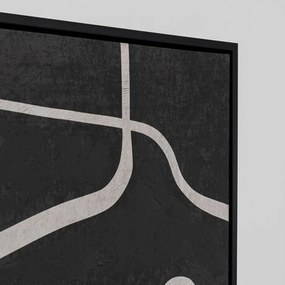 Kare Design Artistic Blacky Abstract Schilderij Zwart Wit