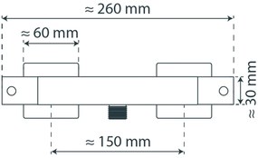 Schutte Signo thermostatische douchekraan vierkant chroom