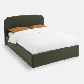 Kofferbed bouclette met ophefbare lattenbodem, Conto