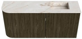 Mondiaz Joya DLux 90cm toiletmeubel ronding links shadow met wastafel faye rechts 1 kraangat frappe