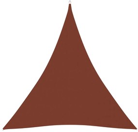 vidaXL Zonnescherm driehoekig 4,5x4,5x4,5 m oxford stof terracotta