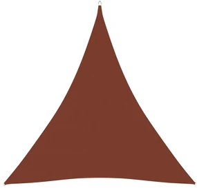 vidaXL Zonnescherm driehoekig 4,5x4,5x4,5 m oxford stof terracotta