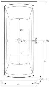 Badstuber Orient badkuip 190x90cm wit