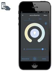 Smart buitenlamp 45 cm staal incl. Wifi P45 - Malios