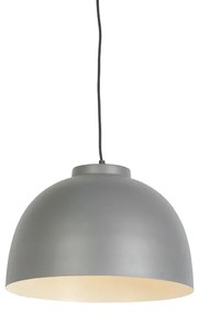 QAZQA Scandinavische hanglamp grijs 40 cm - Hoodi Modern E27 Scandinavisch rond Binnenverlichting Lamp