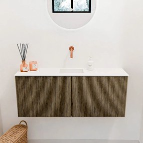 Mondiaz Joya 100cm toiletmeubel dusk met wastafel faye midden zonder kraangat talc