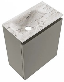 Mondiaz Ture DLux toiletmeubel 40cm smoke met wastafel glace links met kraangat