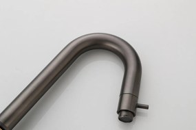 Saniclear Iron gebogen fonteinkraan verouderd ijzer - gunmetal
