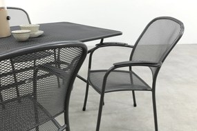 Royal Garden Carlo stapelbare tuinset strekmetaal 160x90 cm.