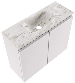 Mondiaz Ture DLux toiletmeubel 60cm cale met wastafel glace midden met kraangat