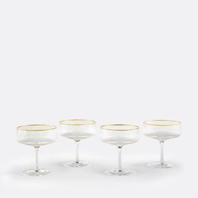 Set van 4 champagneglazen, Lurik