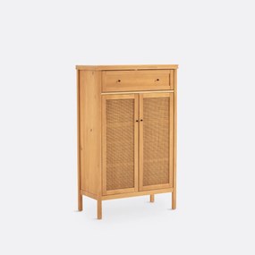 Buffetkast in massief dennenhout en vlechtwerk, Gabin