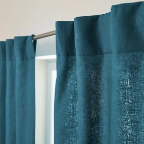 Linnen gordijn met voering, verborgen lipjes, Private