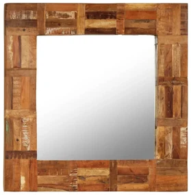 vidaXL Wandspiegel 60x60 cm massief gerecycled hout