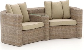 Loveseat Tuin Intenso | Wicker (vlechtwerk) | 2 personen | Tuinbank Beige | 193cm | Incl. kussens | Kees Smit Tuinmeubelen