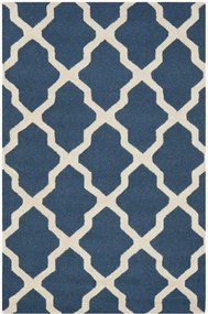 Handgetuft laagpolig wollen vloerkleed Ava