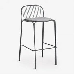 [*]hoge Tuinstoel Van Staal Anerina Grijs – Grafiet & ↑75 Cm & Zand Grijs - Sklum