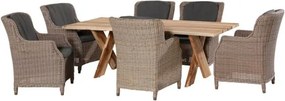 4 Seasons Outdoor Brighton tuinset met Victoria tafel Ø 130 cm met Lazy Susan, pure * SALE *  Tuinset     weerbestendig