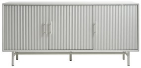 Retro Dressoir Greige Met Ribbels - 160x45x75cm.