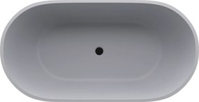 Polysan Reduta vrijstaand bad grijs mat mineraalmarmer 170x80cm