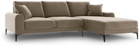 4.5-zitshoekbank Madara rechts velvet | Mazzini Sofas