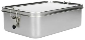 Lunchbox met siliconen ring, RVS, 2400 ml