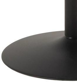 Zwarte Ronde Tafel Met Trompetpoot 110 Cm - 110 X 110cm.