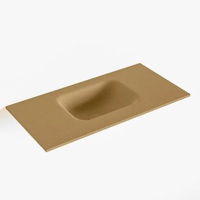Mondiaz LEX Fontein - 60x30x0.9cm - wasbak midden - zonder kraangaten - voor toiletmeubel - Solid surface - Oro F51107Oro