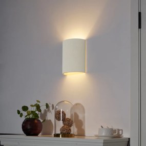 Scandinavische wandlamp wit ovaal - Plaster