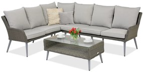 Bilbao Hoek Tuinpunt tuinmeubelen grijs