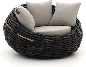 Lounge tuinstoel | Apple Bee Cocoon | Outdoor textiel | Zwart | Kees Smit Tuinmeubelen