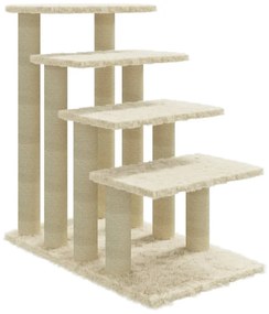 vidaXL Kattenmeubel met sisal krabpalen 63 cm crèmekleurig