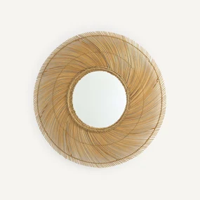 XXL spiegel in kokosnoot stengelsø 90cm Tiara