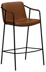 Dan-Form Boto Lage Barkruk Minimalistisch Design Bruin Kunstleer