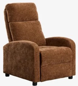 Libuliana Beklede Relaxfauteuil Chenille Roestbruin - Sklum