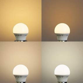 Set van 5 smart E27 dimbare LED lampen P45 opaal 4.9W 470 lm 2200-4000K