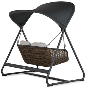 Coco Palm Schommelbank Wicker/Aluminium/Aluminium/wicker Taupe