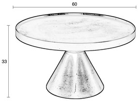 Zuiver Floss Ronde Salontafel Wit Aluminium - 60 X 60cm.