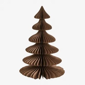 Navira Papieren Kerstboom ↑45 Cm & Karamelbruin Met Gouden Rand - Sklum
