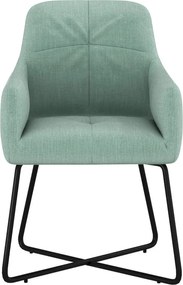 Eetkamerstoel - Arne - stof Bjorn grof geweven mint