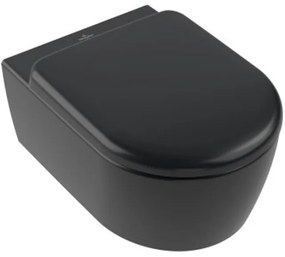 Villeroy & Boch Skyla pack wandcloset -met softclose en quickrelease zitting -Twistflush-C+-zwart 5656clr7