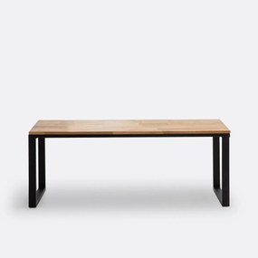 Bank in massief geolied eik L120 cm, Hiba
