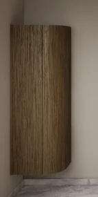 Gliss Design Alluro kolomkast 160cm met ronding rechts castle brown