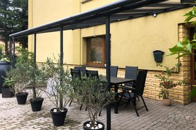 Aluminium terrasoverkapping Sierra Palram - Canopia 3 x 7,3 m grijs