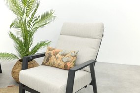 Lagos/Atlanta stoel-bank loungeset 4-delig verstelbaar - Antraciet