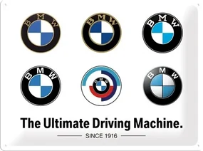 Metalen bord BMW - Logo Evolution