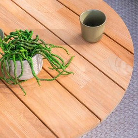 4 Seasons Outdoor Cosmic loungetafel Ø65 cm antractiet - teak