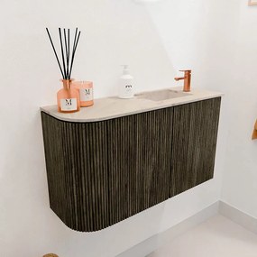 Mondiaz Joya DLux 70cm toiletmeubel ronding links shadow met wastafel faye rechts 1 kraangat frappe