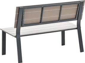 Garden Impressions Ellen parkbank donker grijs - light teak Vironwood